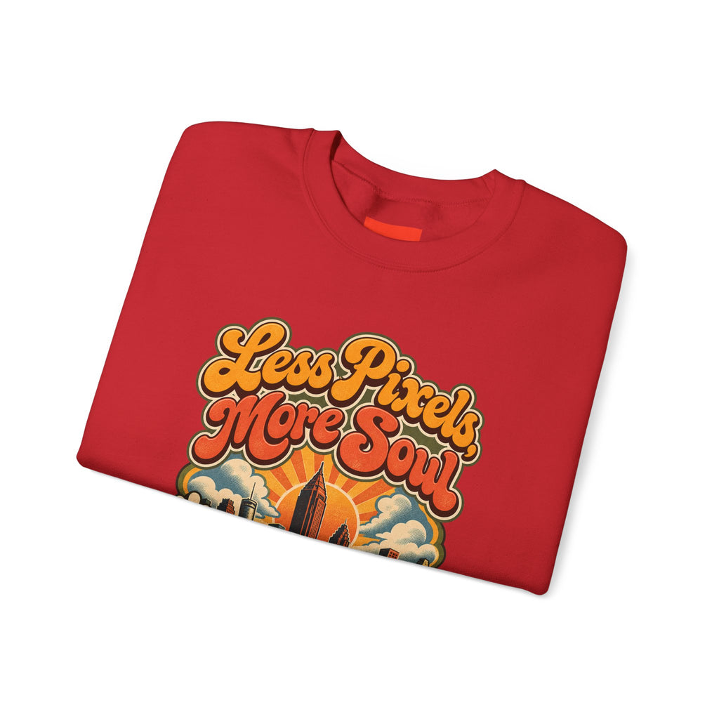 Less Pixels, More Soul Funny Digital Art Sweatshirt