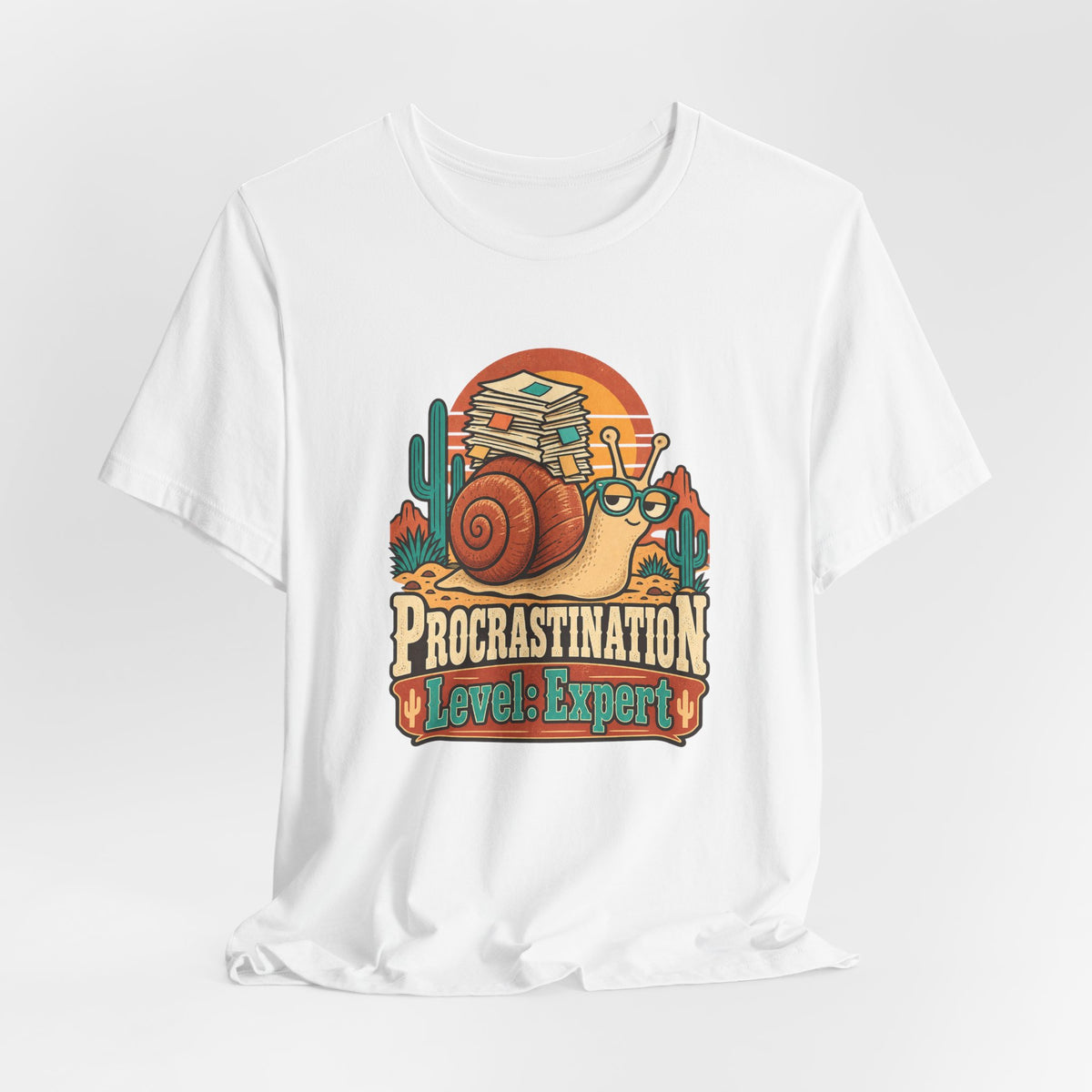 Procrastination Level: Expert Funny Student T-Shirt