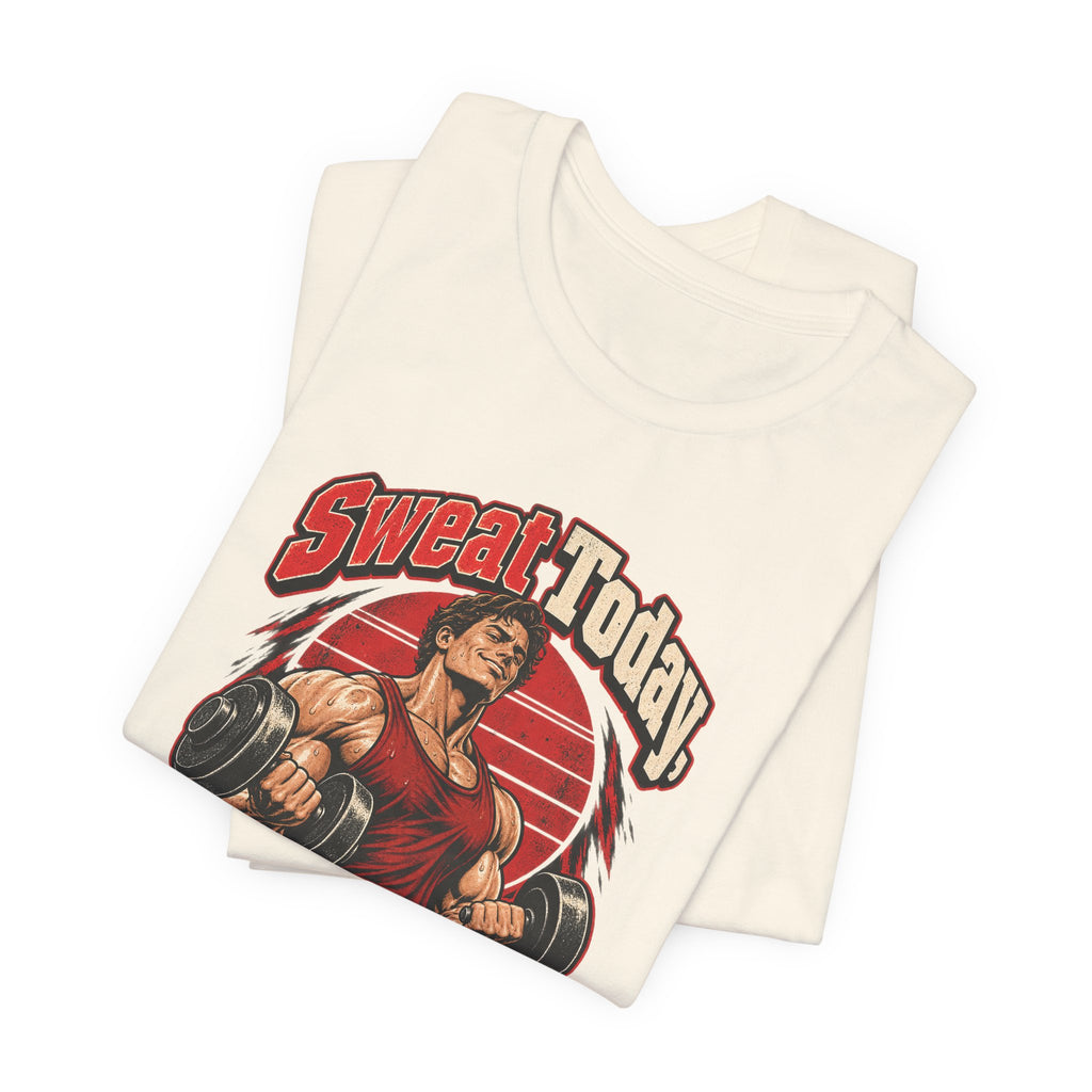 Sweat Today, Brag Tomorrow Funny Fitness T-Shirt