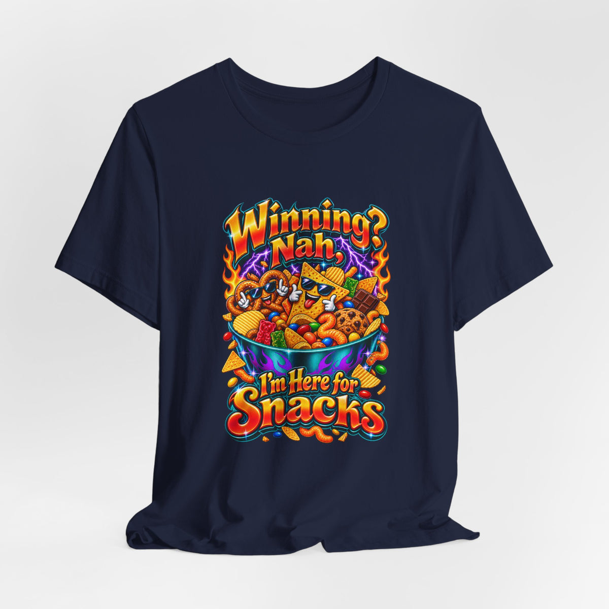 Winning? Nah, I’m Here for Snacks Funny Casual Party T-Shirt