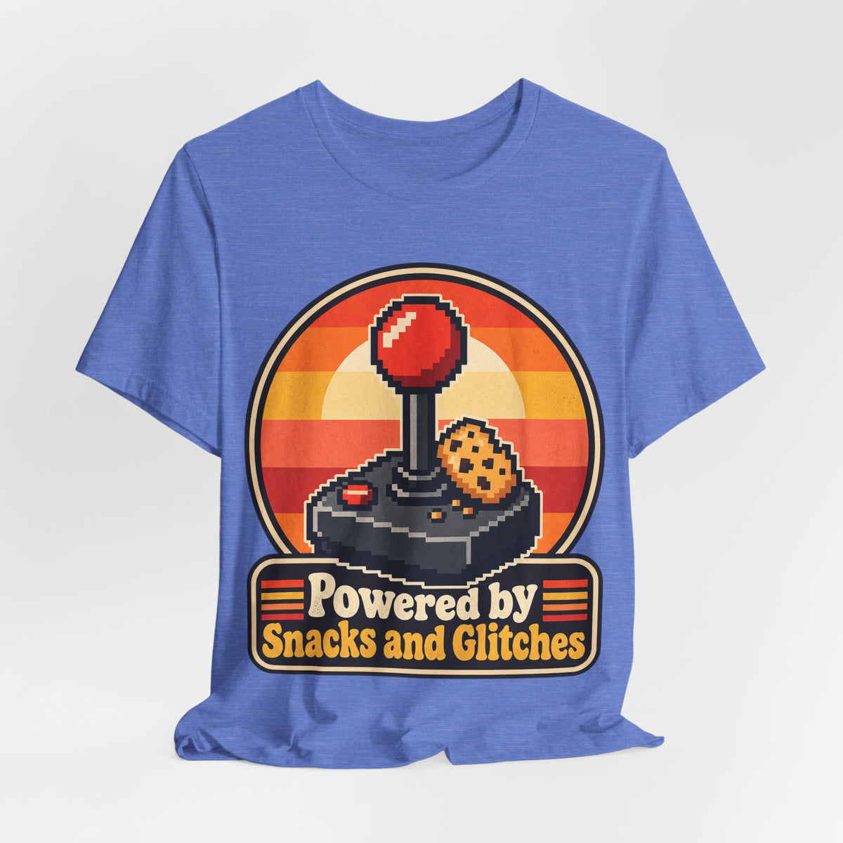 Powered by Snacks and Glitches Funny Gamer T-Shirt