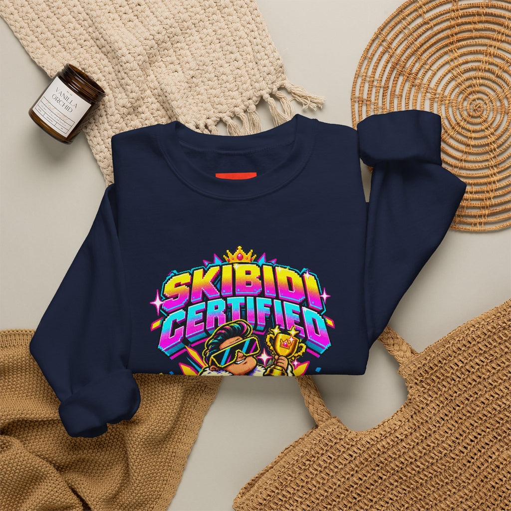 SKIBIDI CERTIFIED Funny Y2K Sweatshirt