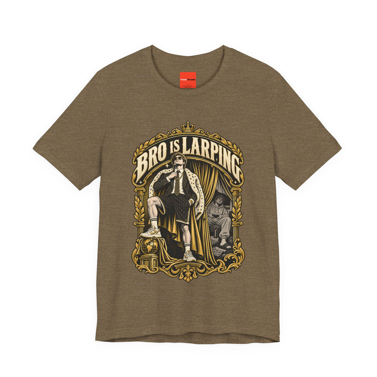BRO IS LARPING Funny Retro Vintage T-Shirt