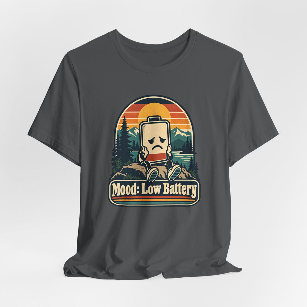 Mood: Low Battery Funny Tech T-Shirt