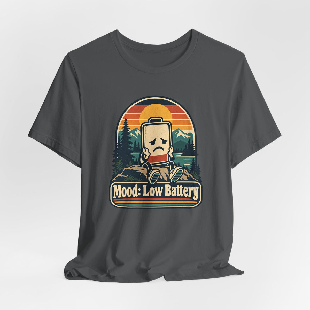 Mood: Low Battery Funny Tech T-Shirt