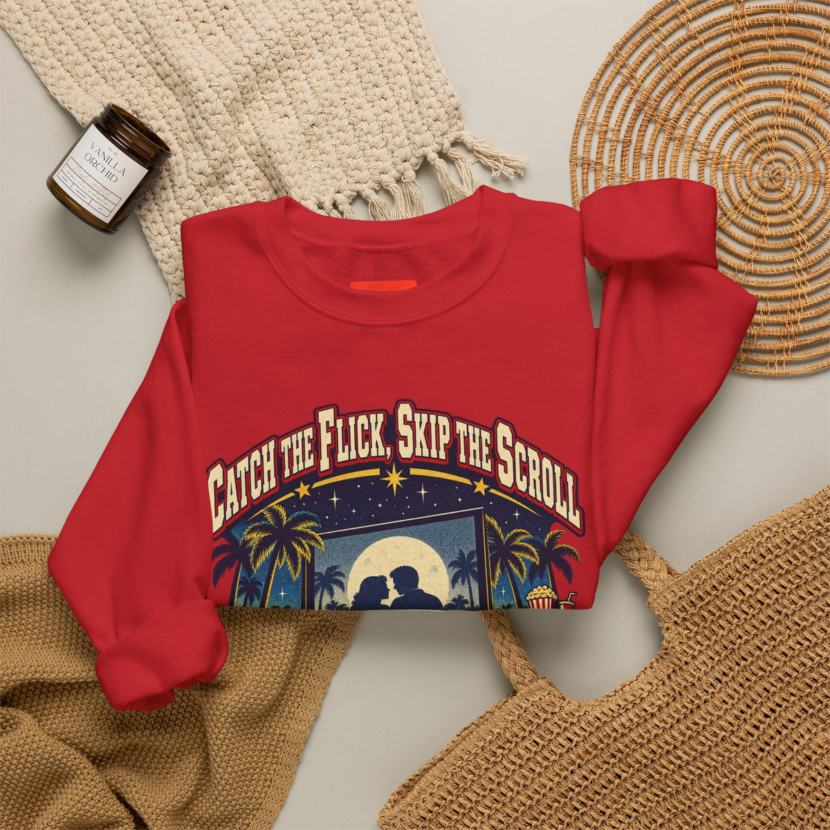 Catch the Flick, Skip the Scroll Funny Programmer Sweatshirt