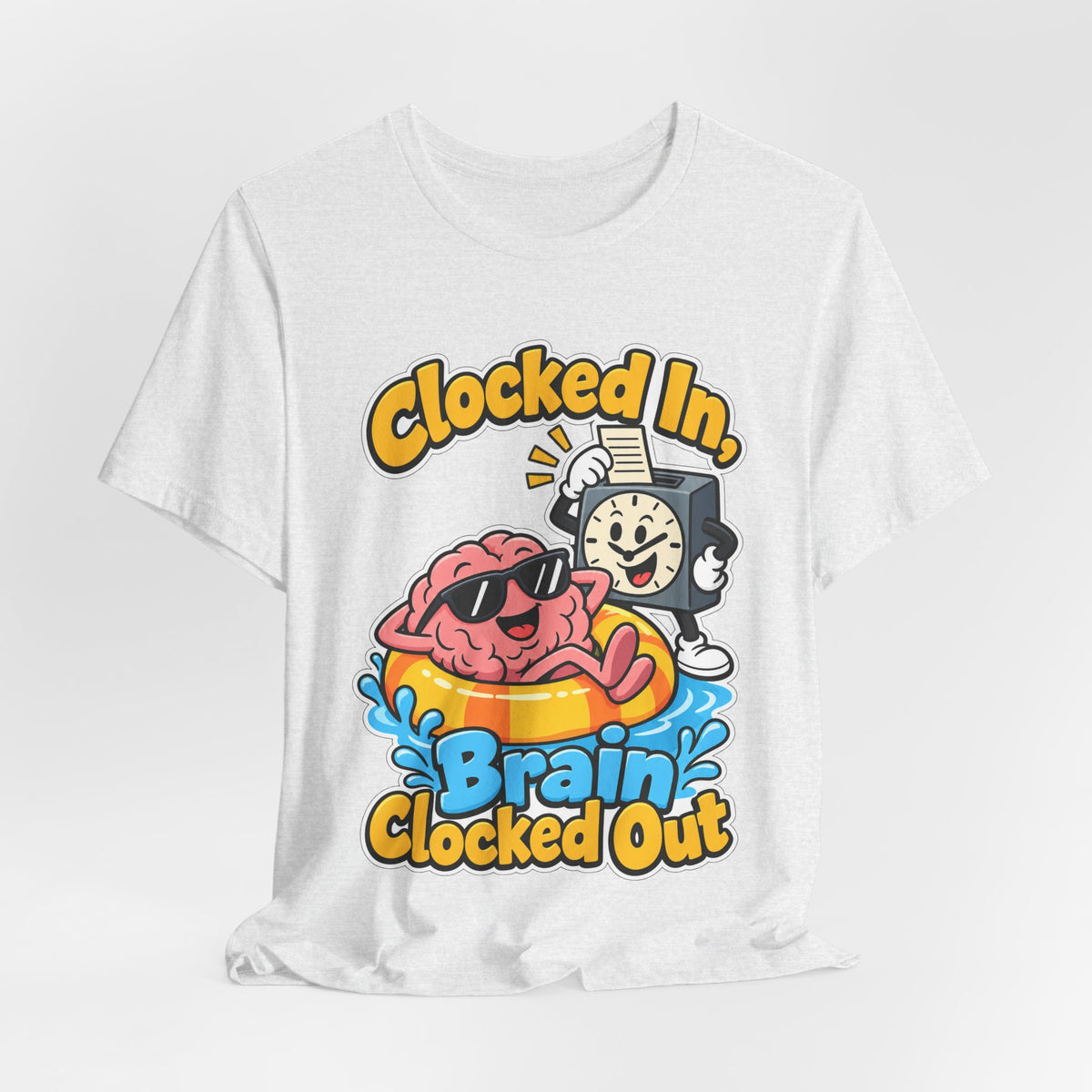 Clocked In, Brain Clocked Out Funny Nurse T-Shirt