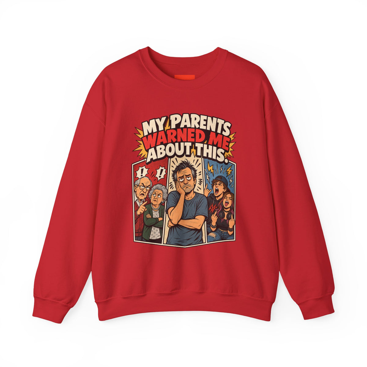 MY PARENTS WARNED ME ABOUT THIS. Funny Retro Vintage Sweatshirt