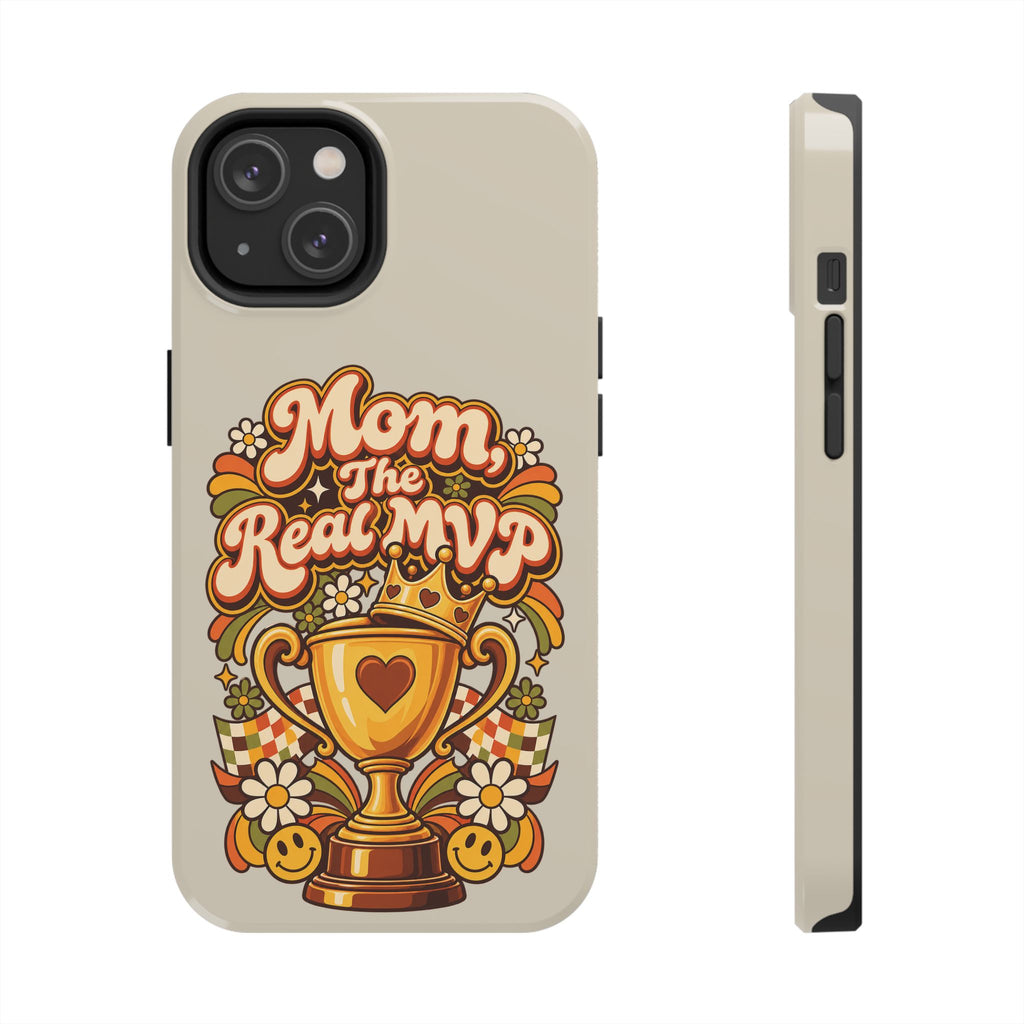 Phone Case — "Mom The Real MVP" Retro Trophy Design