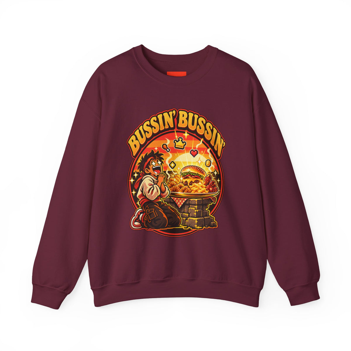 Bussin’ Bussin’ Funny Retro Vintage Sweatshirt