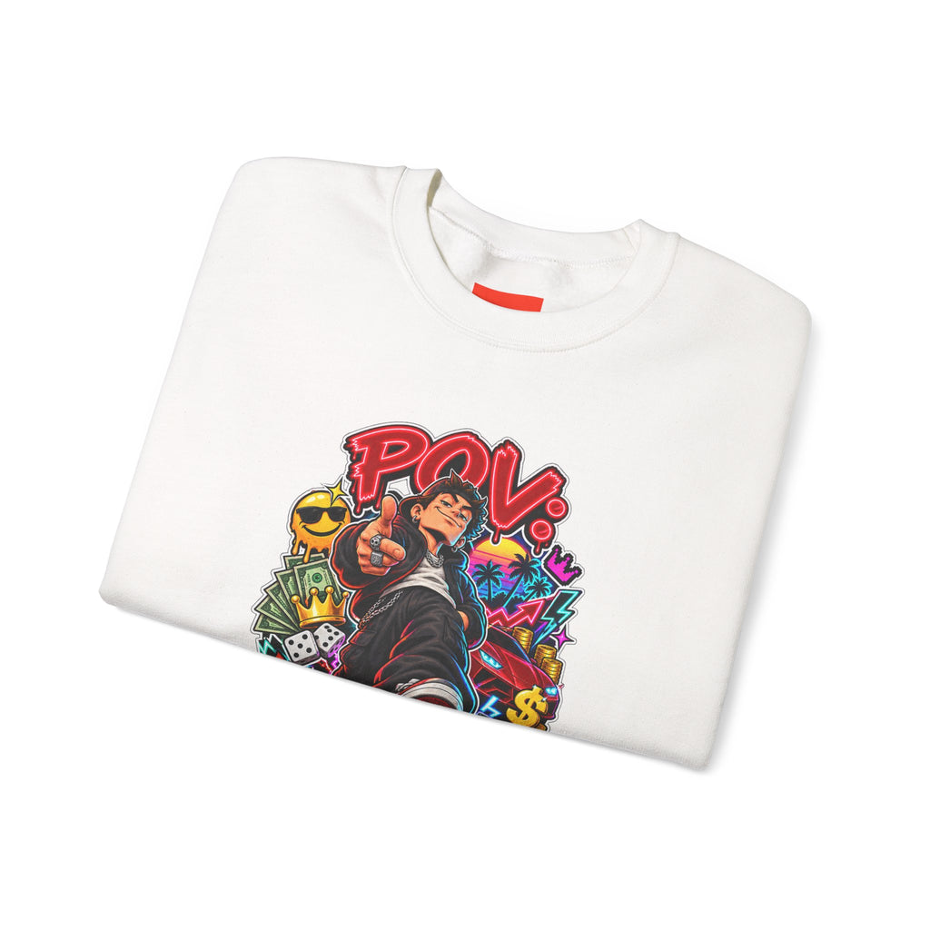 Big Mood, Bigger Ego Funny 80s Neon Sweatshirt