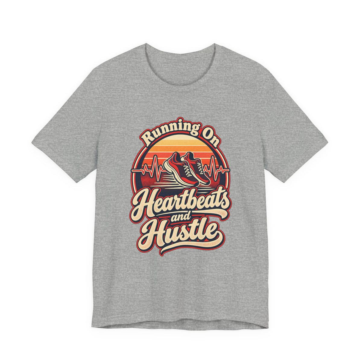 Running On Heartbeats and Hustle Funny Nurse T-Shirt