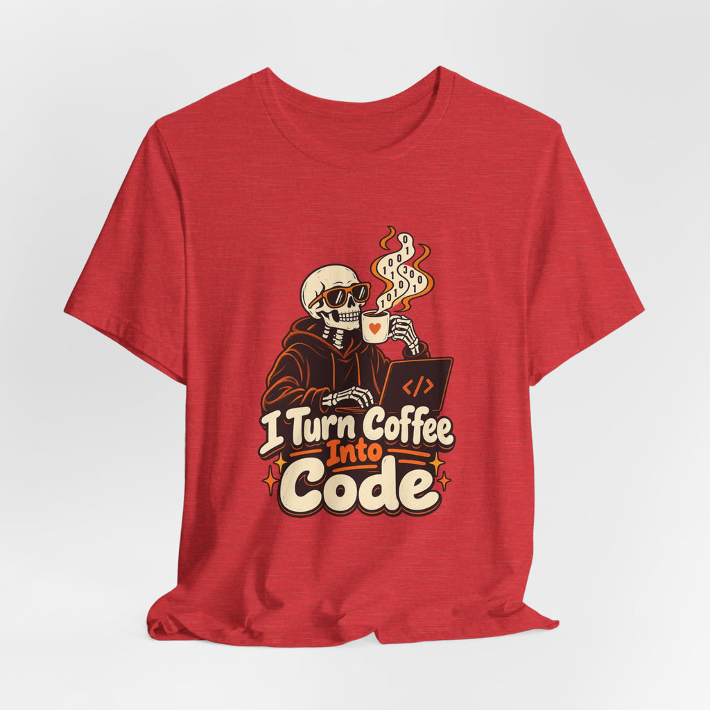 I Turn Coffee Into Code Funny Programmer T-Shirt