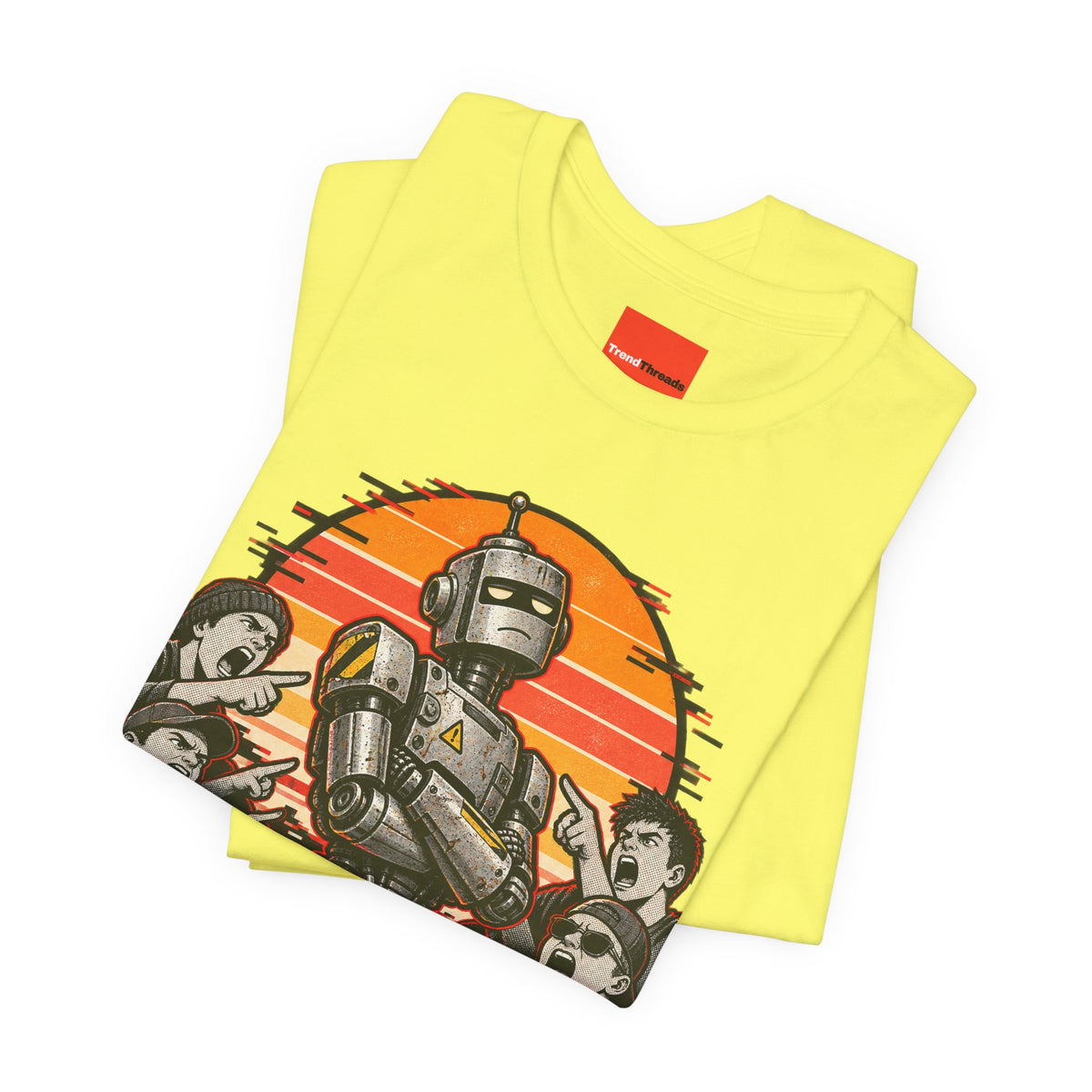 CLANKER Funny General Distressed Print T-Shirt
