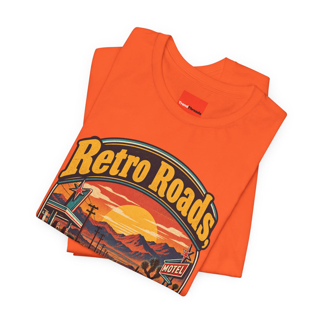 Retro Roads, No GPS Required Funny Vintage Travel T-Shirt