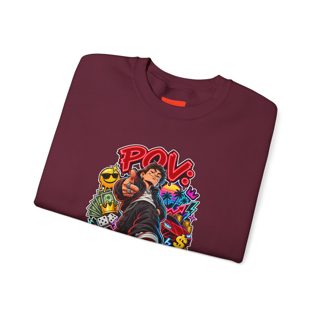 Big Mood, Bigger Ego Funny 80s Neon Sweatshirt