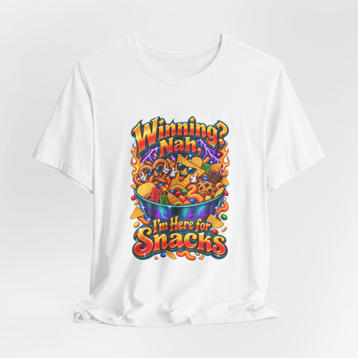 Winning? Nah, I’m Here for Snacks Funny Casual Party T-Shirt