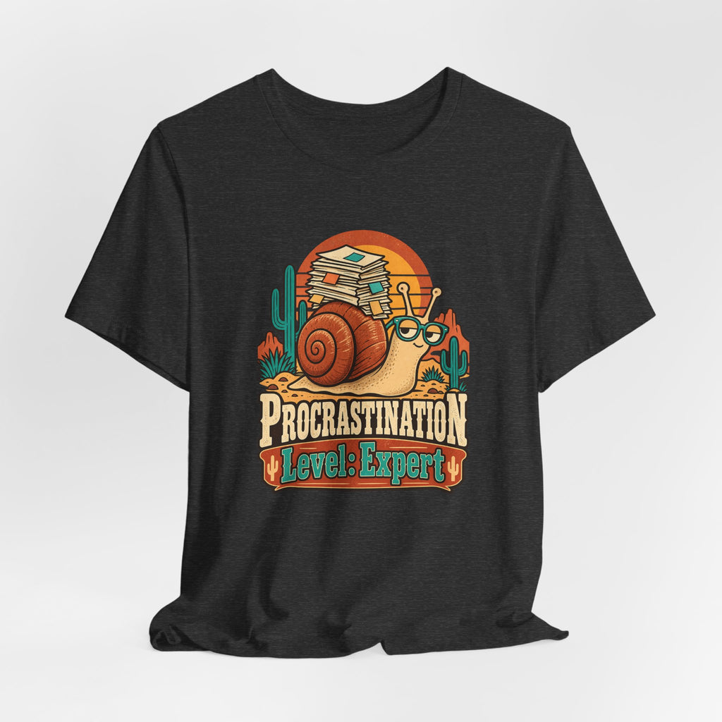 Procrastination Level: Expert Funny Student T-Shirt