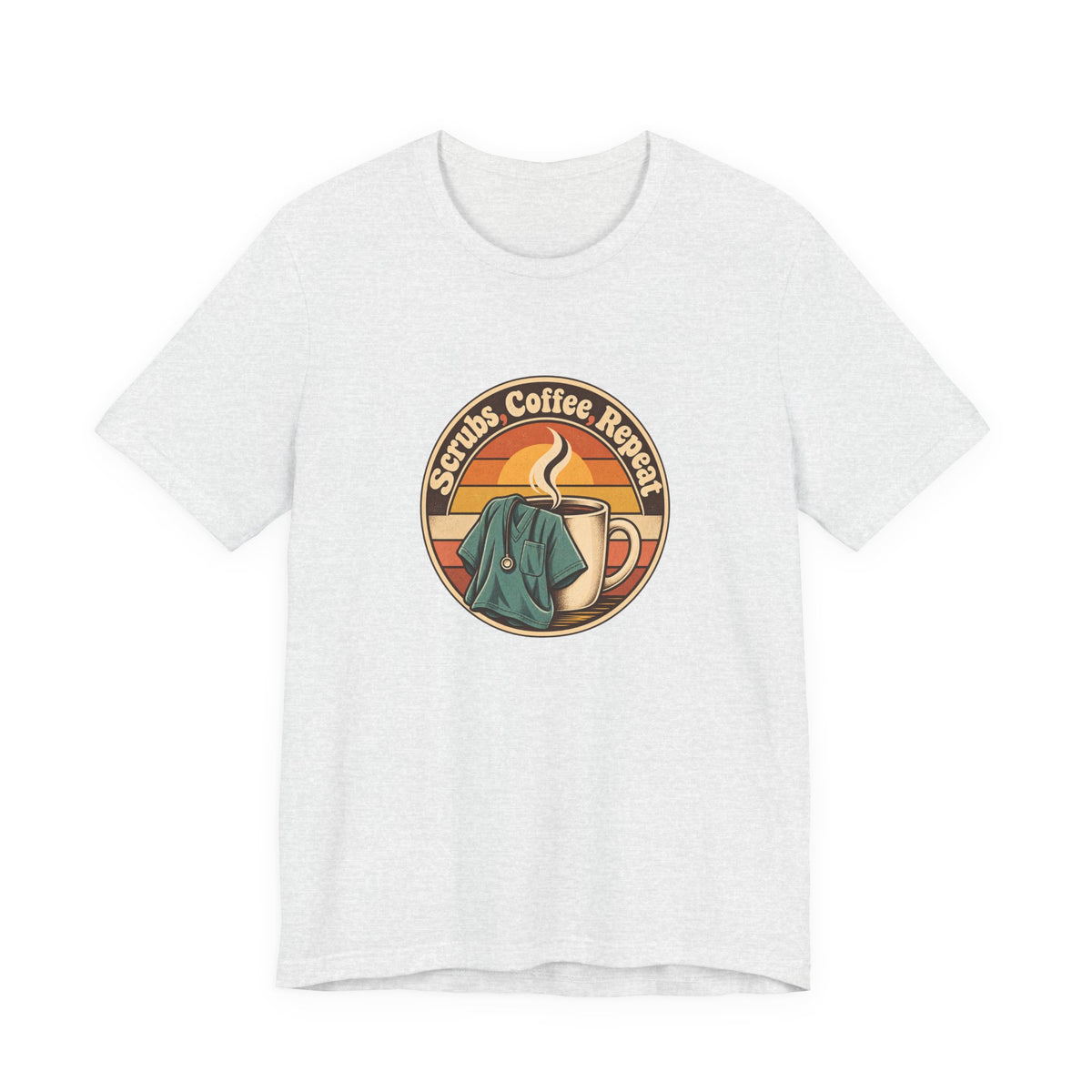 Scrubs, Coffee, Repeat Funny Nurse T-Shirt