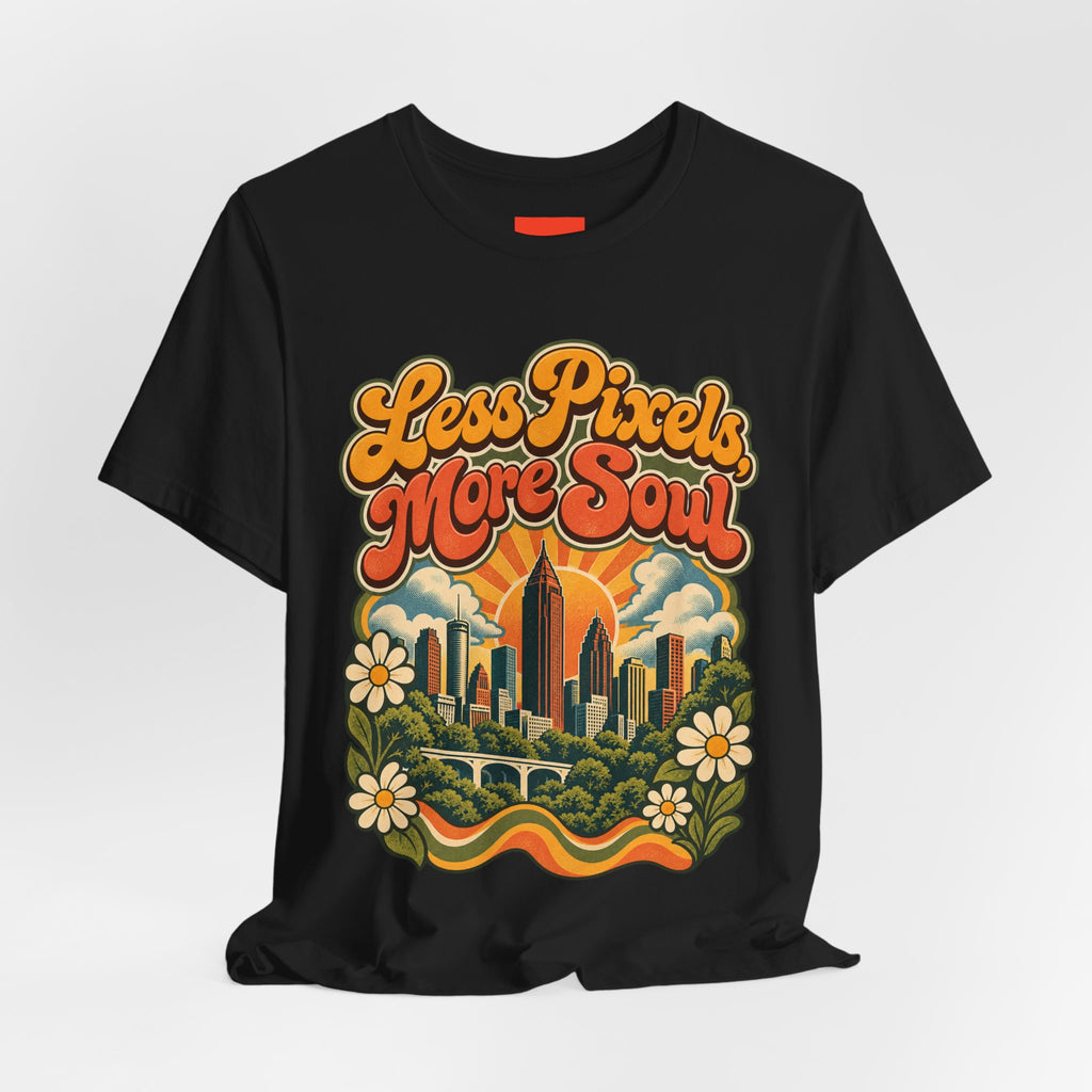 Less Pixels, More Soul Funny Digital Art T-Shirt
