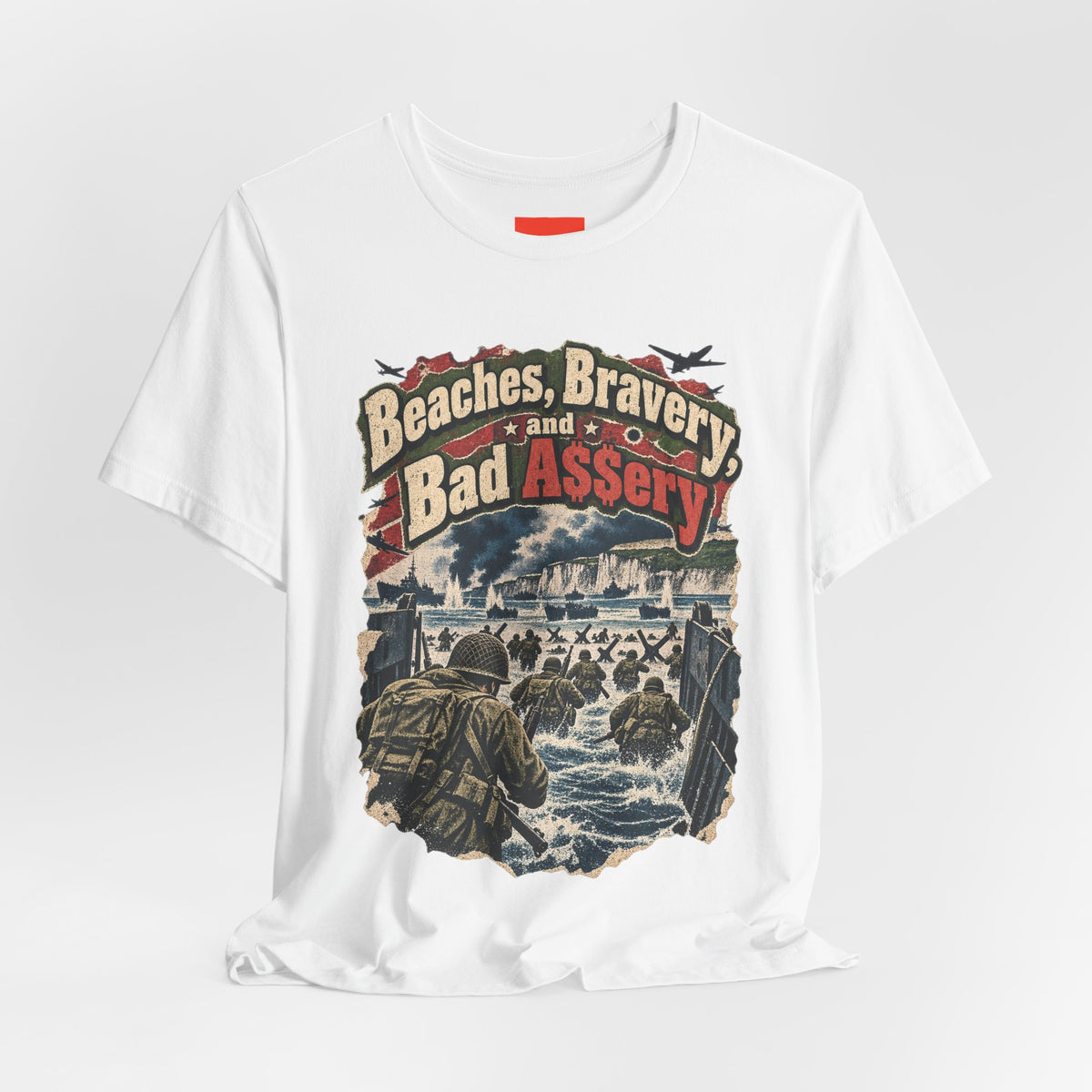 Beaches, Bravery, and Bad A$$ery Funny Beach T-Shirt