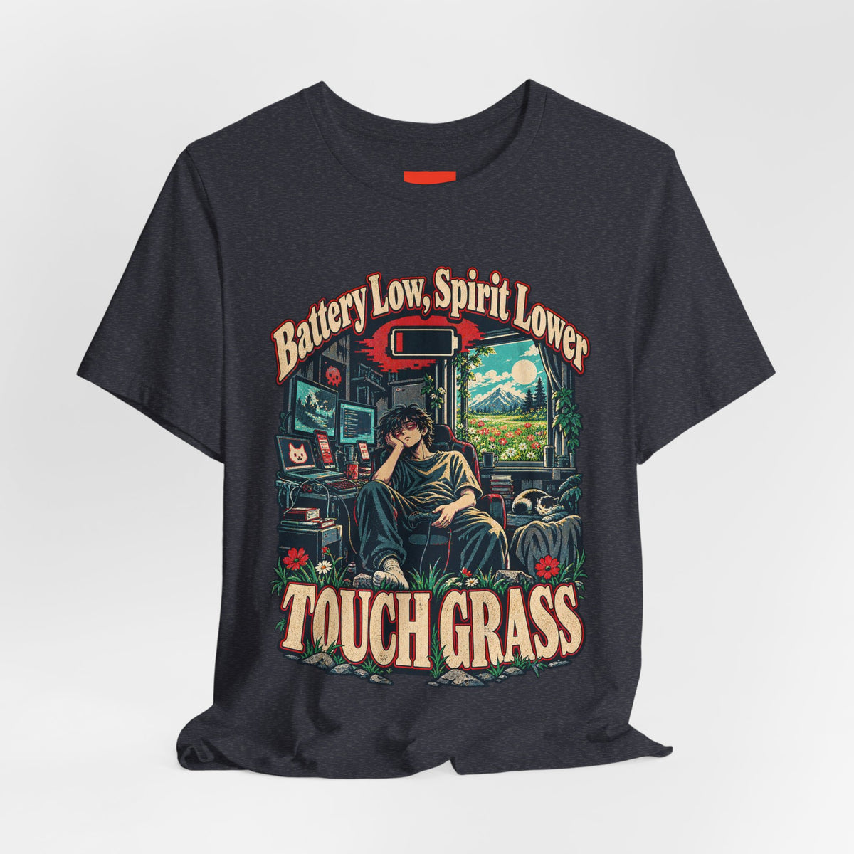 Battery Low, Spirit Lower Funny Self-Deprecating T-Shirt
