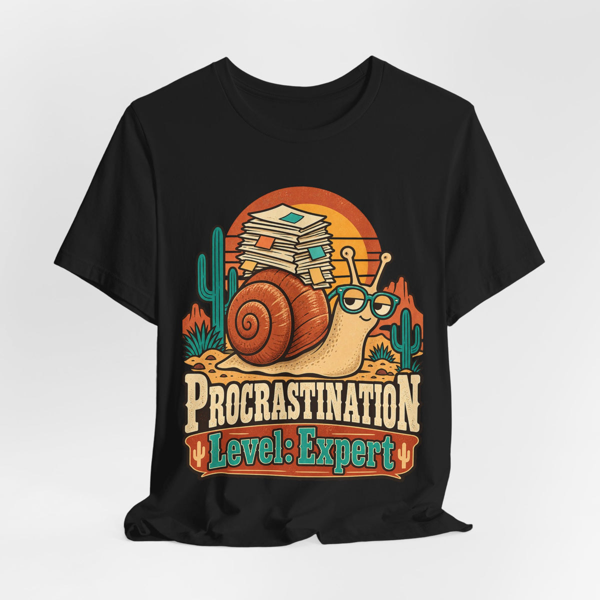 Procrastination Level: Expert Funny Student T-Shirt