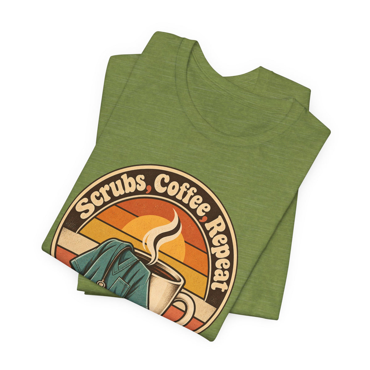 Scrubs, Coffee, Repeat Funny Nurse T-Shirt