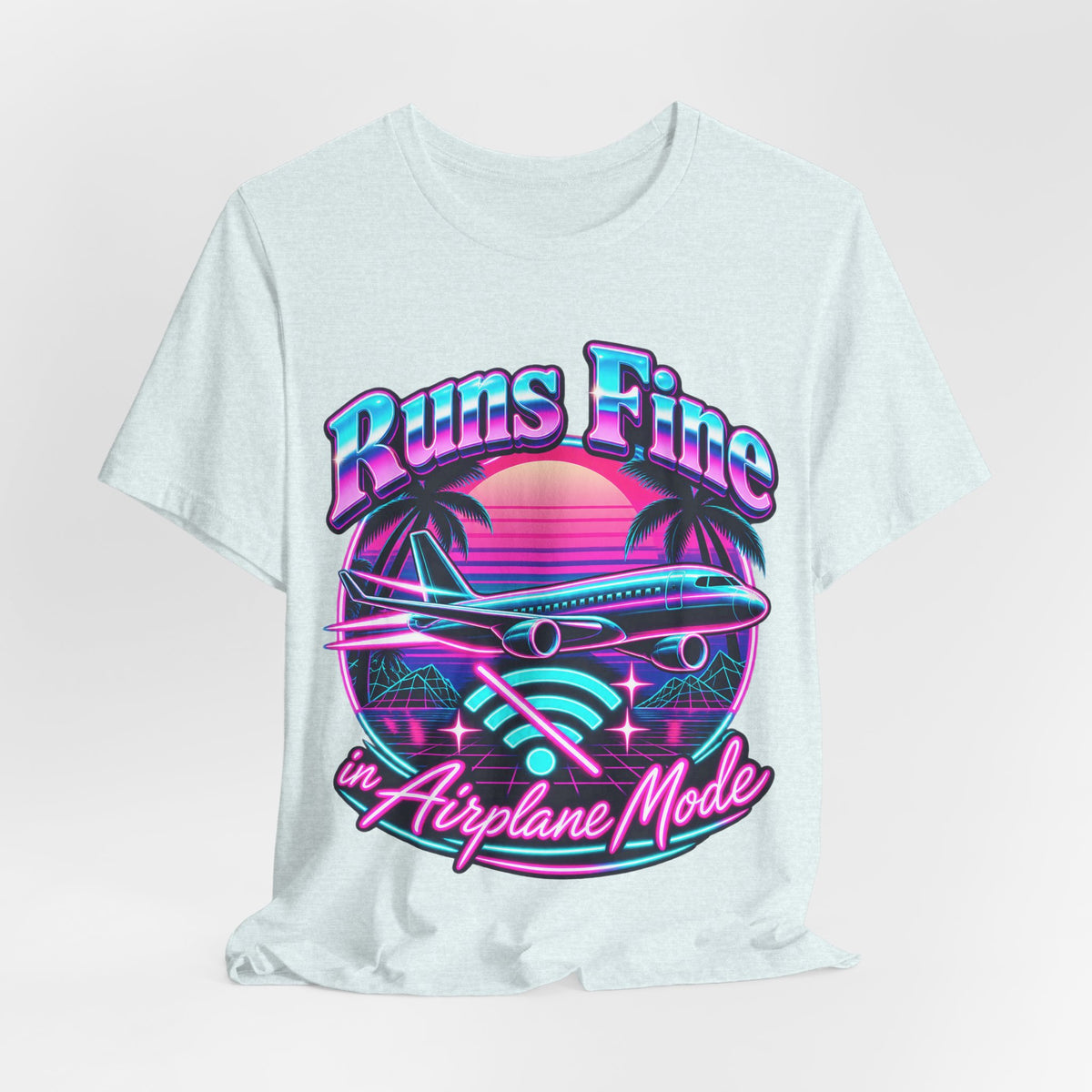 Runs Fine in Airplane Mode Funny Programmer T-Shirt