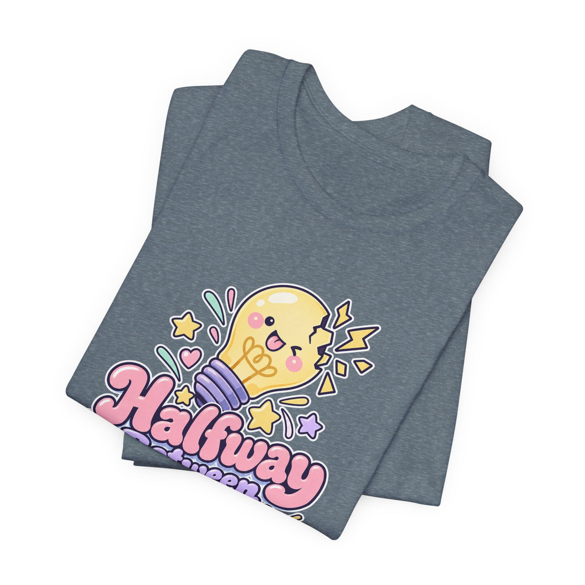 Halfway Between Genius and Disaster Funny Creative T-Shirt