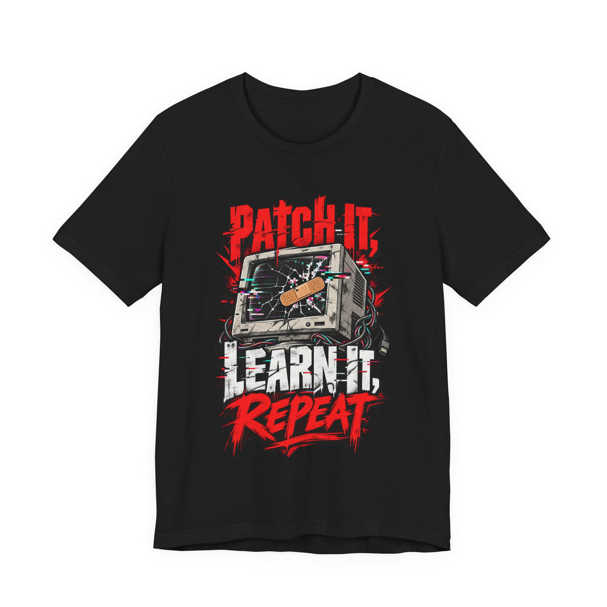 Patch It, Learn It, Repeat Funny Programmer T-Shirt