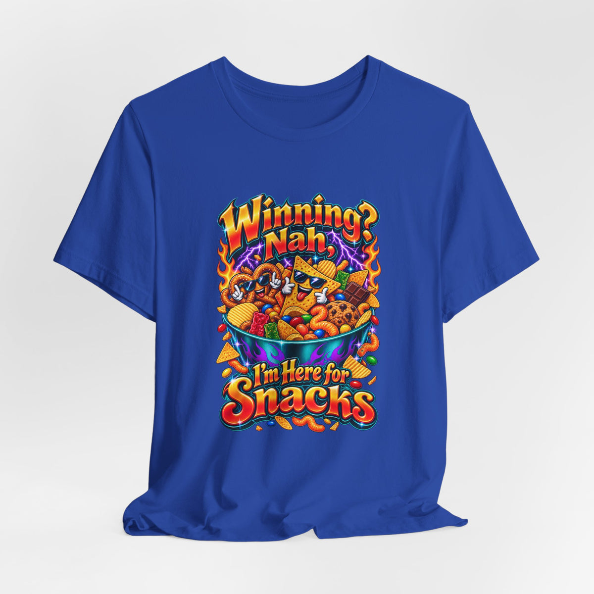 Winning? Nah, I’m Here for Snacks Funny Casual Party T-Shirt