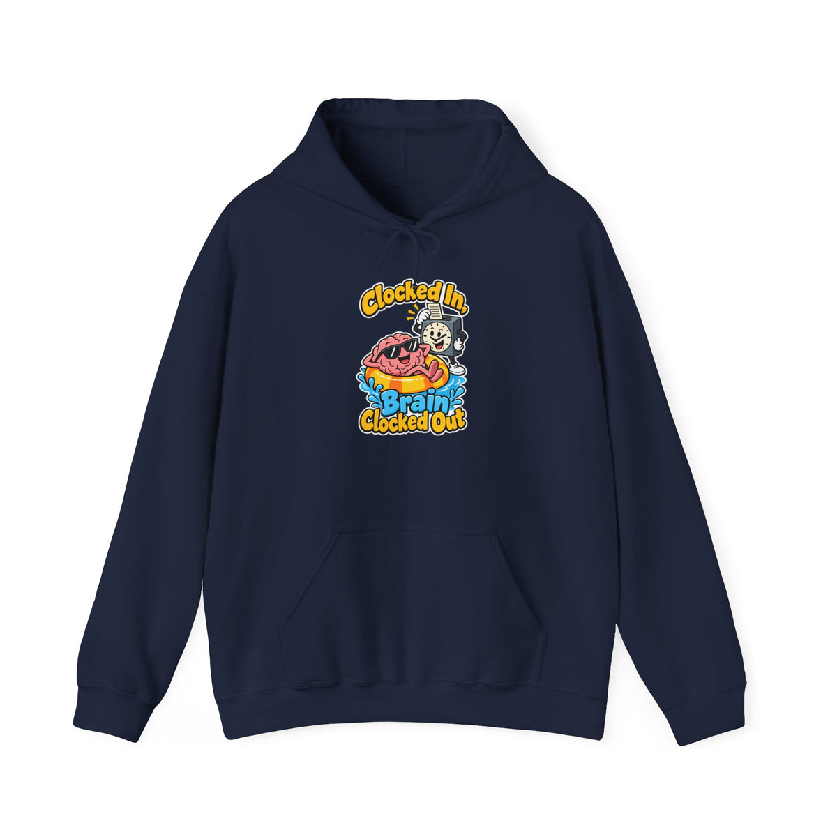 Clocked In, Brain Clocked Out Funny Nurse Hoodie