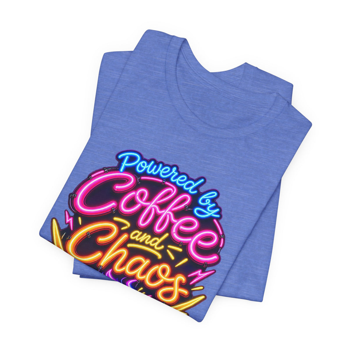 Powered by Coffee and Chaos Funny Nurse T-Shirt