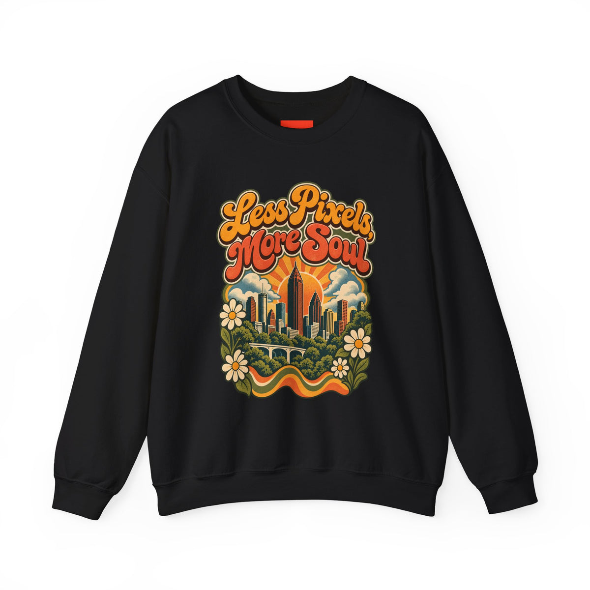 Less Pixels, More Soul Funny Digital Art Sweatshirt