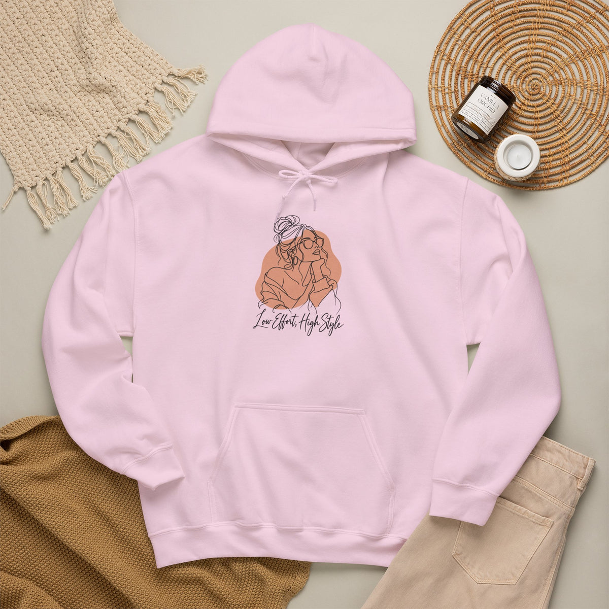 Low Effort, High Style Funny Minimalist Hoodie