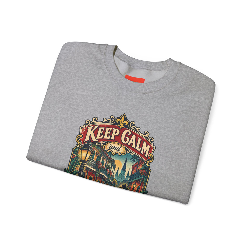 Keep Calm and French Quarter On Funny Travel Sweatshirt