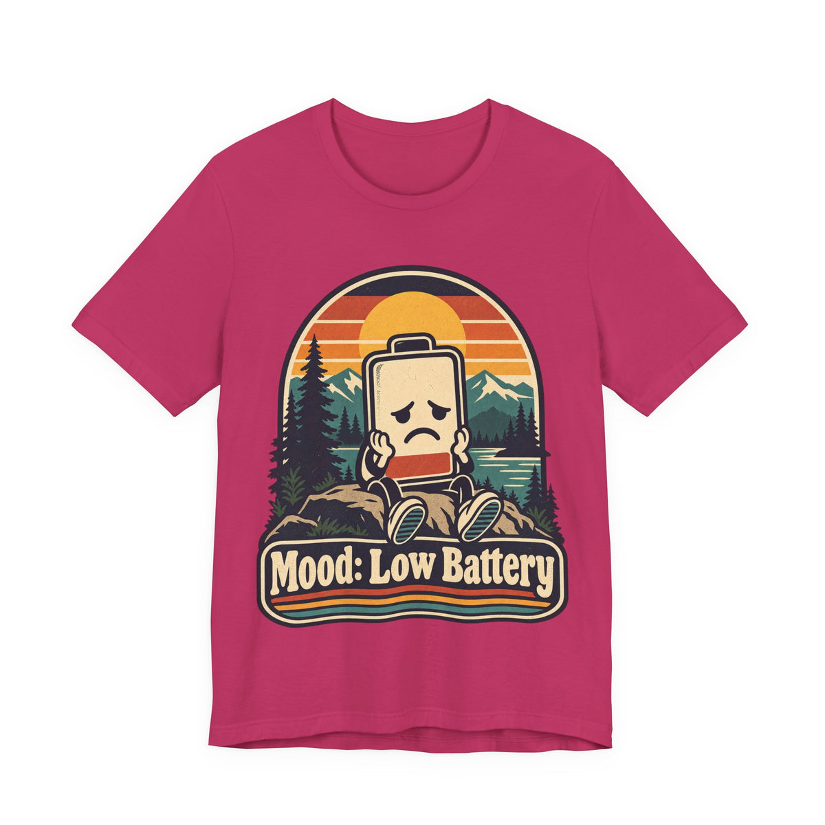 Mood: Low Battery Funny Tech T-Shirt