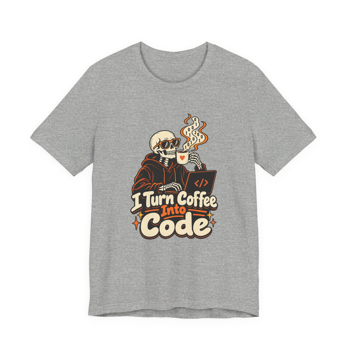 I Turn Coffee Into Code Funny Programmer T-Shirt