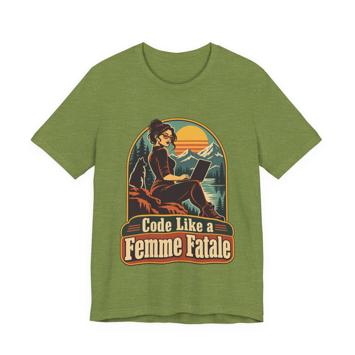 Code Like a Femme Fatale Funny Programmer T-Shirt