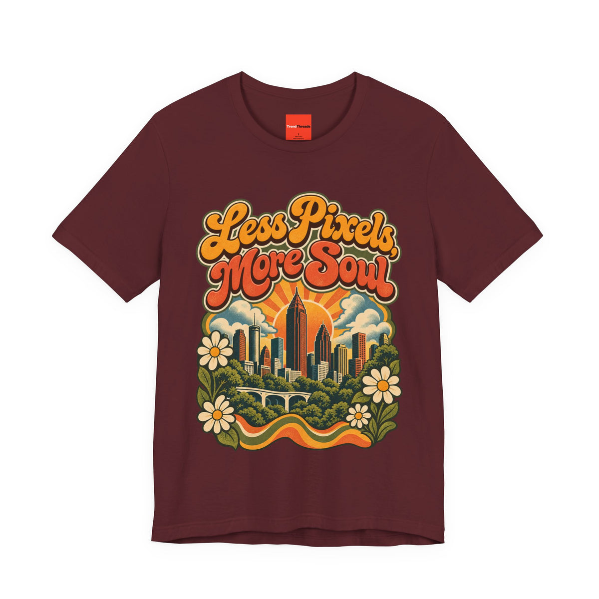 Less Pixels, More Soul Funny Digital Art T-Shirt