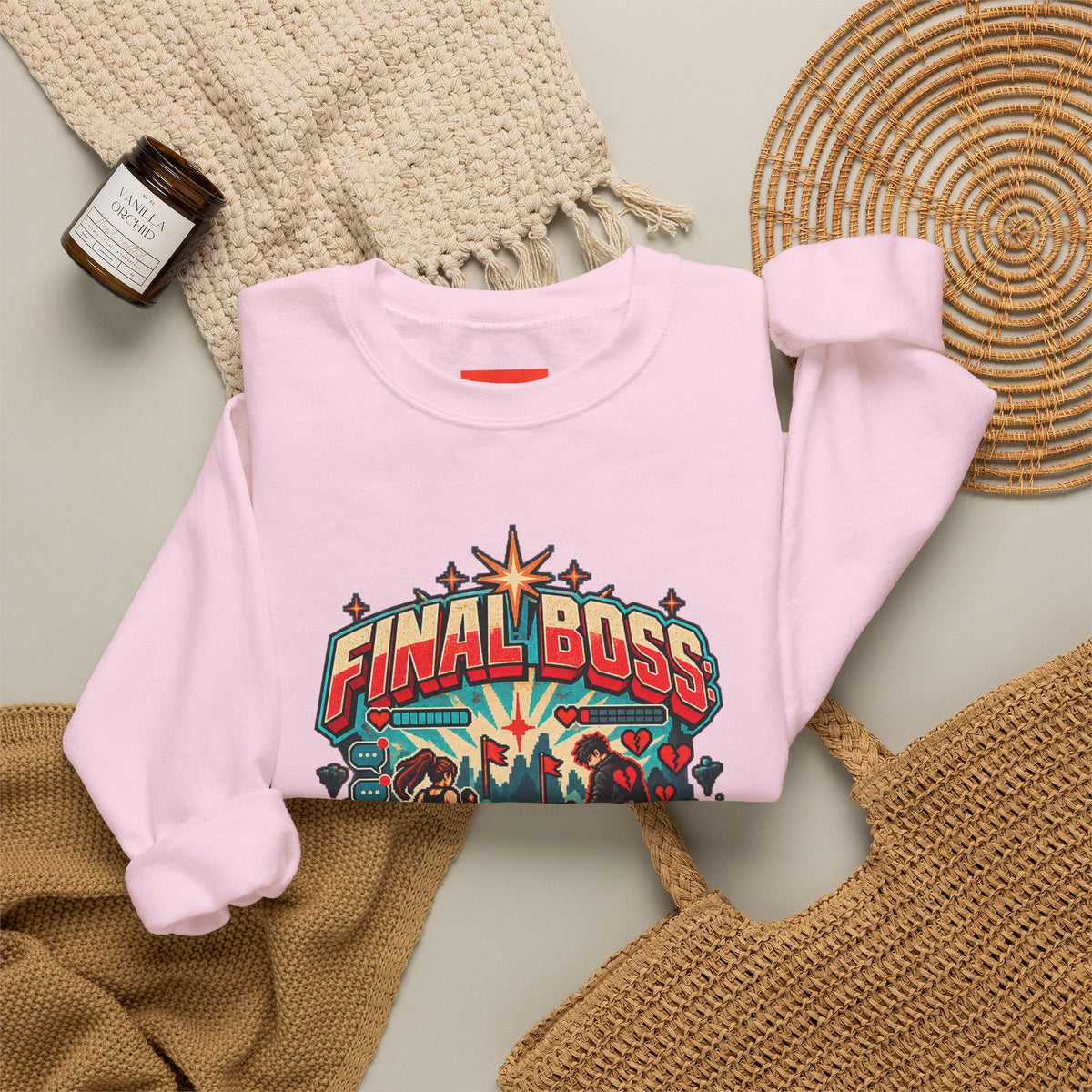FINAL BOSS: MY EX Funny Retro Vintage Sweatshirt