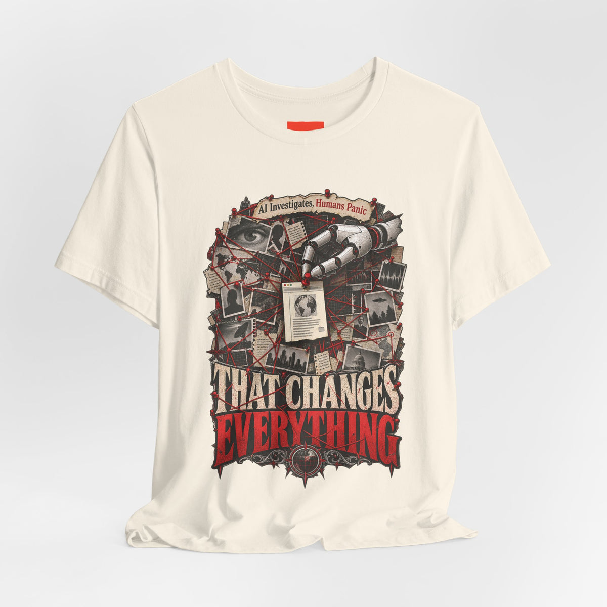 AI Investigates, Humans Panic Funny Programmer T-Shirt