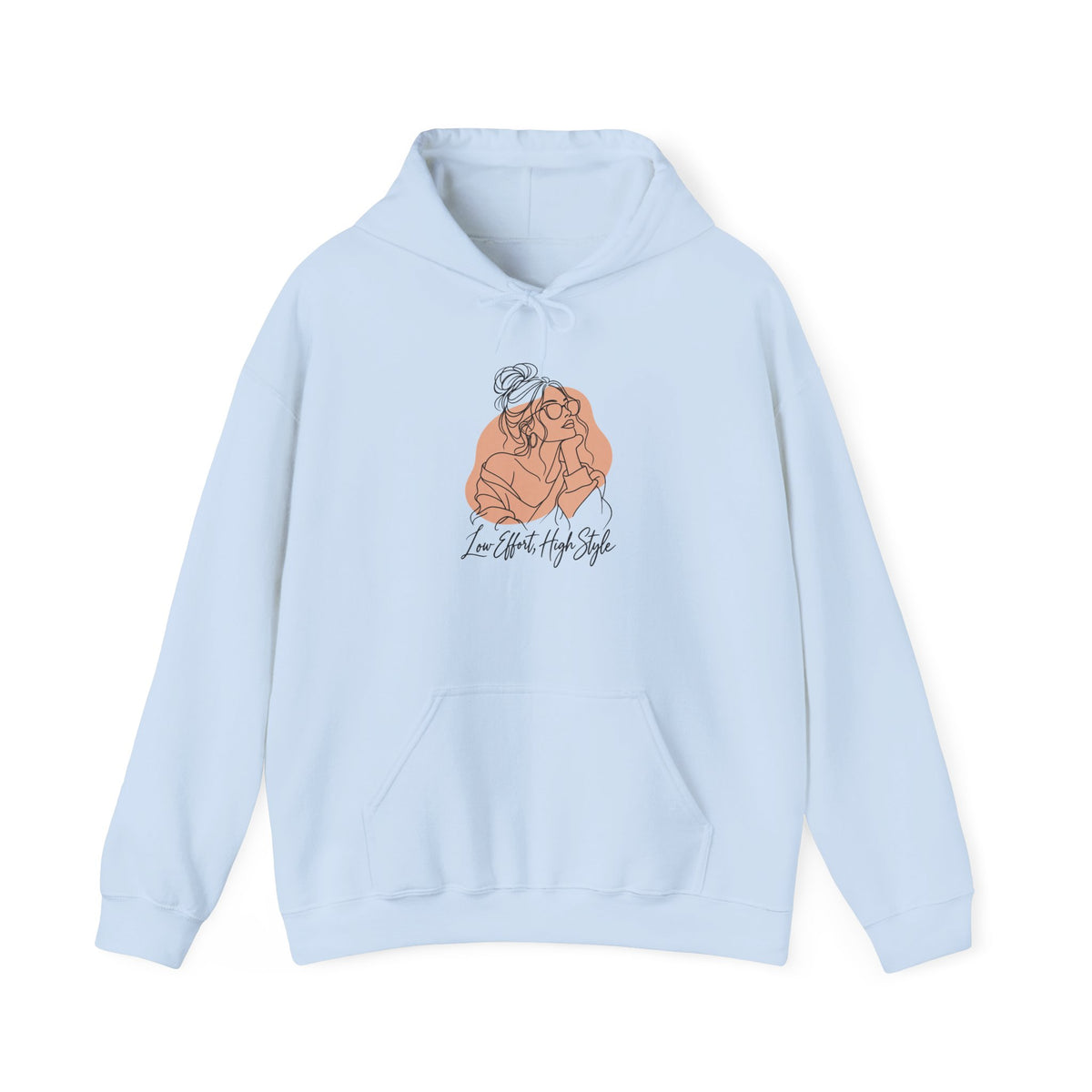 Low Effort, High Style Funny Minimalist Hoodie