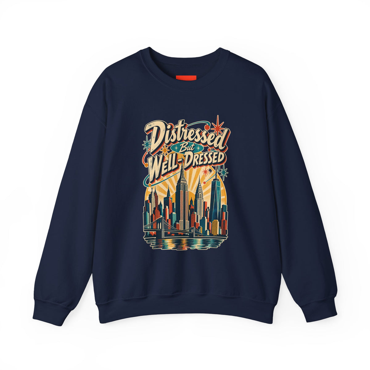 Distressed But Well-Dressed Funny Fashion Sweatshirt
