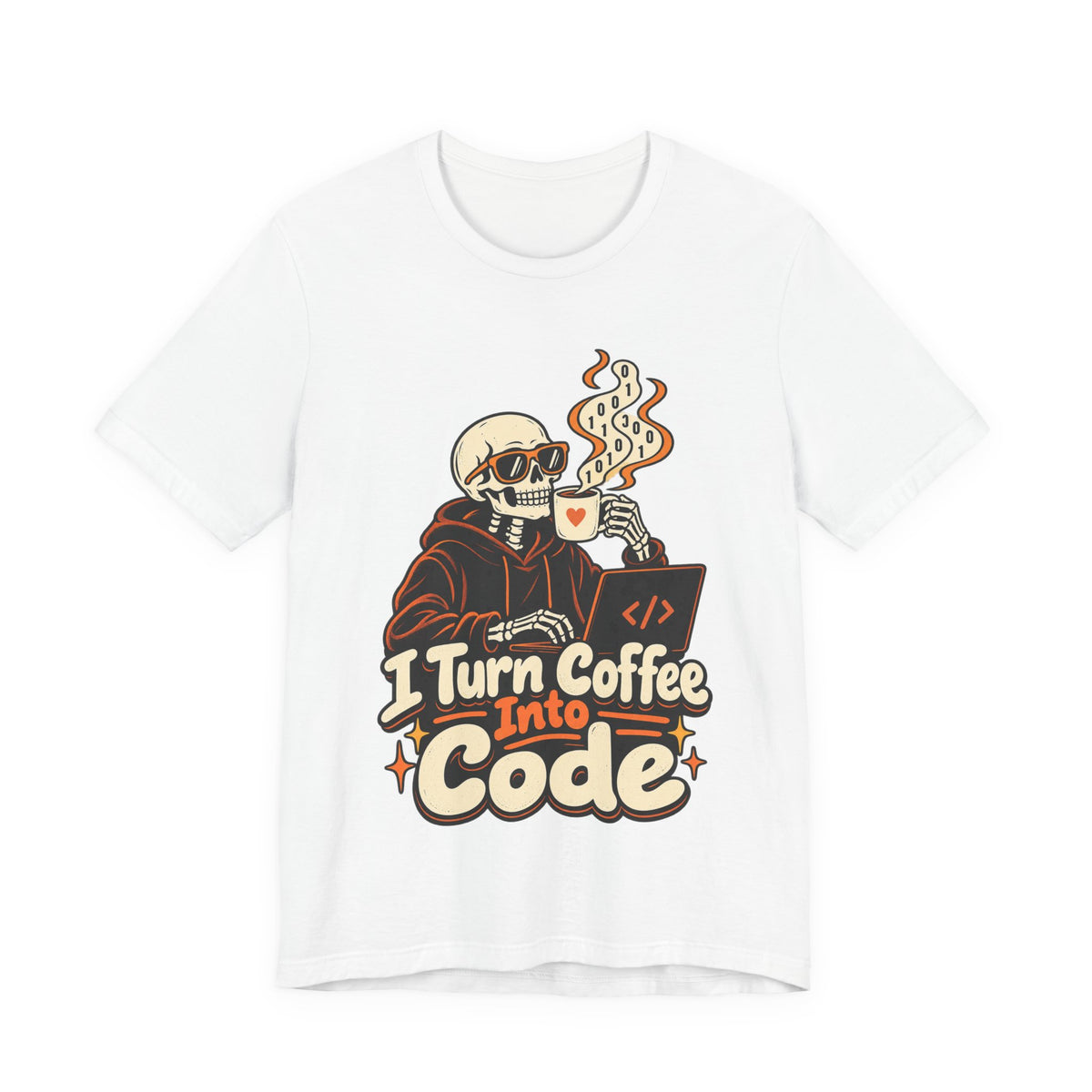 I Turn Coffee Into Code Funny Programmer T-Shirt