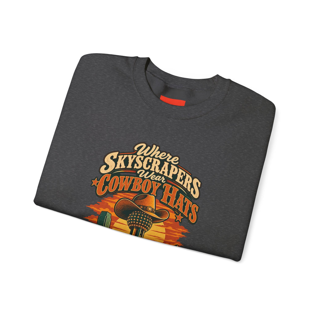 Where Skyscrapers Wear Cowboy Hats Funny Texan Humor Sweatshirt