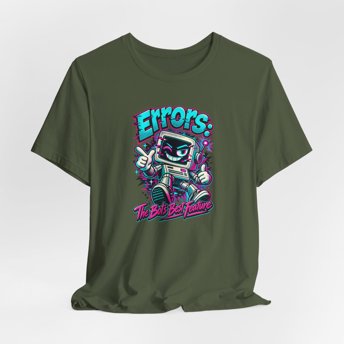 "Errors: The Bot’s Best Feature" Funny Programmer T-Shirt