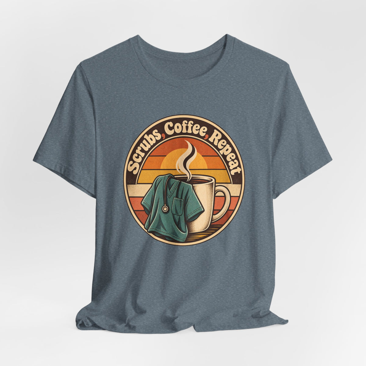Scrubs, Coffee, Repeat Funny Nurse T-Shirt