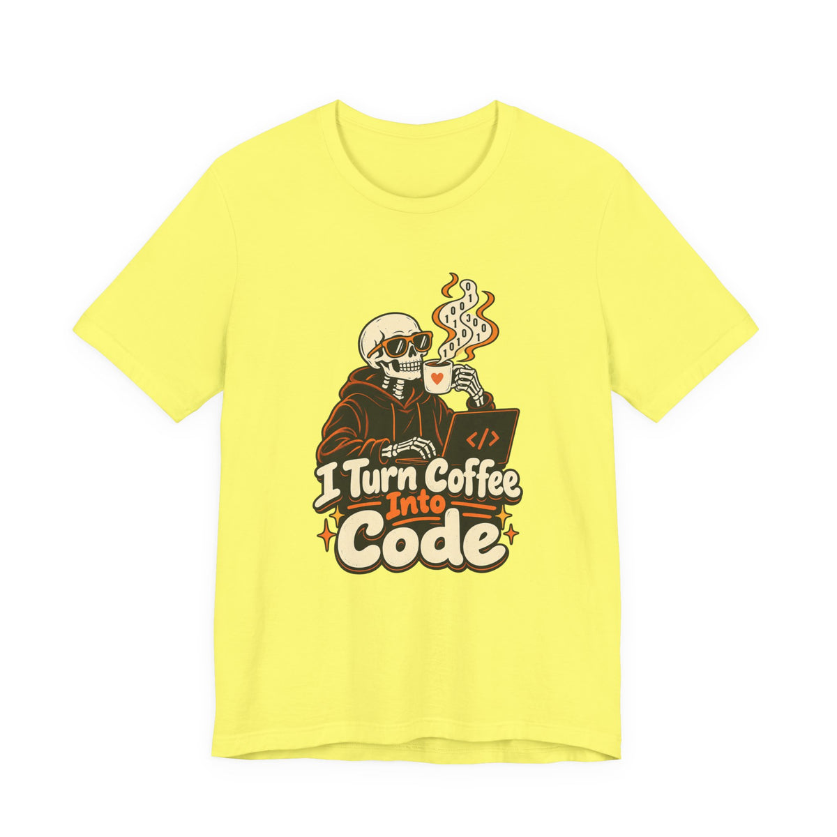 I Turn Coffee Into Code Funny Programmer T-Shirt